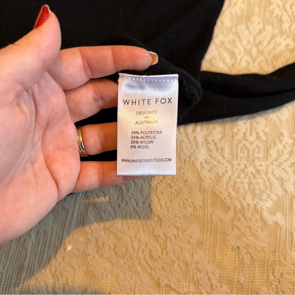 NWT White Fox Take the Reigns long sleeve off the shoulder top - Picture 7 of 8